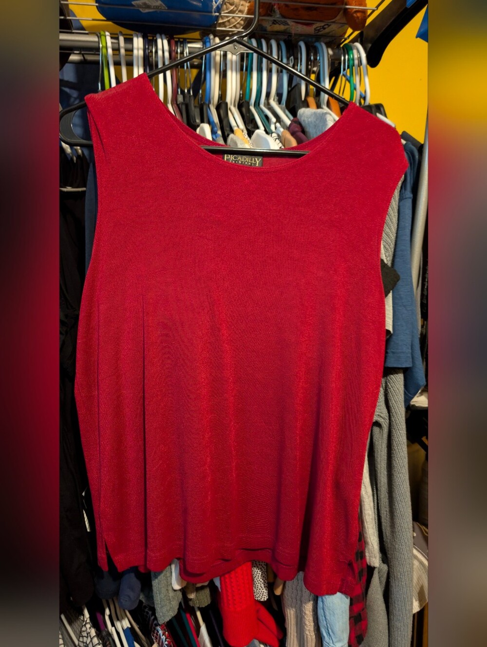 Picadilly Fashion Red Sleeveless Knit Tank